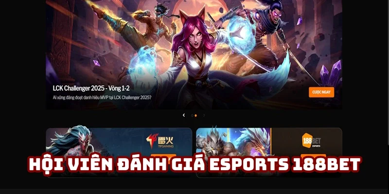 Hội viên đánh giá trực tiếp nền tảng Esports 188BET